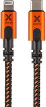 Xtorm Xtreme USB-C naar lightning kabel - incl. levenslange garantie - 1,5 m - Zwart/Oranje