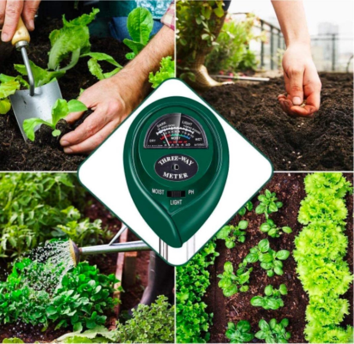 Digitale vochtmeter meet eenvoudig het vochtgehalte van de (pot) grond