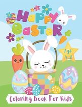 Happy Easter Coloring Book For Kids Age 4-8.