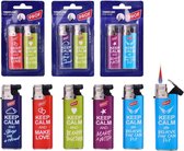 AANSTEKER KEEP CALM TURBO FLAME 2ST. OP KAART ASS.KLEUR
