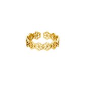 Ring Flower FIeld - Ring Goud - Yehwang Verstelbaar