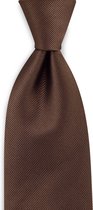 JB Collection - Stropdassen - stropdas zijde bruin repp - bruin