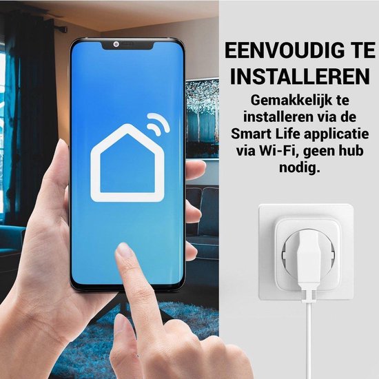 SMARTIFY Smart Plug - Smart Plug - Incl. Minuterie et compteur d'énergie - Value Pack - 4 pièces