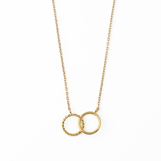 Orelia ketting met 2 ringen goudkleurig - 48 cm | bol.com