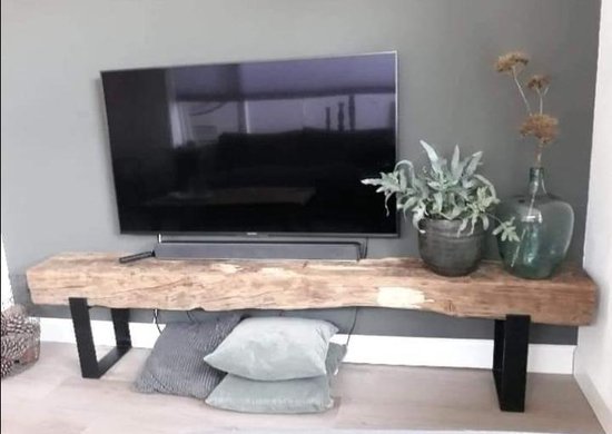Industriële tv meubel - landelijke tv meubel - robuuste tv meubel - eiken  tv meubel -... | bol.com