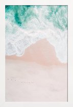 JUNIQE - Poster in houten lijst Ocean Mint -20x30 /Roze & Turkoois