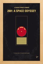 JUNIQE - Poster in houten lijst 2001 - A Space Odyssey -40x60 /Geel &