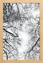 JUNIQE - Poster met houten lijst Reaching Into The Sky -13x18 /Grijs &