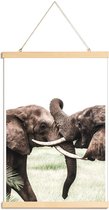 JUNIQE - Posterhanger Elephants at Play -20x30 /Bruin