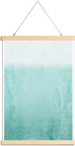 JUNIQE - Posterhanger Fading Aqua -20x30 /Groen & Turkoois