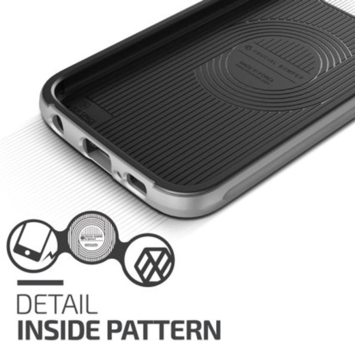 Verus Crucial Bumper Case - Iphone 7 / 8 / Se 2020 - Zwart Zilver