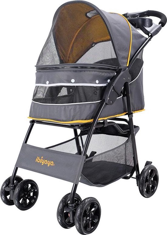 Hondenbuggy CLOUD - alsof je op wolken loopt - trendy kleur ZONgeel