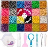 Fako Bijoux® - Magic Water Sticky Spray Beads Set - Klevende Waterkralen - Waterparels - Kinderen - 18+6 Kleuren - 5mm - 3000 Stuks