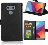 Portemonnee Book Case Hoesje Geschikt voor: LG V30 - zwart