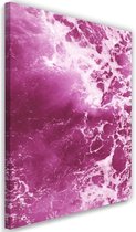 Schilderij  , Roze golven , 80x120cm , wanddecoratie , Premium print