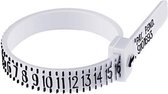 WiseGoods Premium Mesure de la taille de bague - Ring Meter - Ring Size Meter - Ring Measuring Tape - Finger Size - Wit