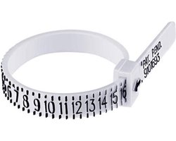 Premium Ringmaat Opmeten - Ringmeter - Ringmaat meter - Ring Meetlint - Vingermaat - Wit