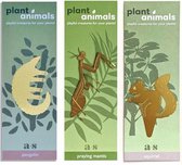 Another Studio Plant Animals Set van 3 Original (1xPangolin, 1xPraying Mantis & 1xSquirrel) Playful Creates For Your Plants!