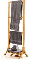 Blumfeldt Handdoekenrek - handdoekhouder - 3 x handdoekenstang - 40 x 104,5 x 27 cm - 100% bamboe