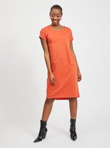 Vila VIDREAMERS SS KNEE DRESS - Burnt Ochre Orange