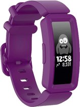 Siliconen Smartwatch bandje - Geschikt voor  Fitbit Ace 2 siliconen bandje - voor kids - paars - Strap-it Horlogeband / Polsband / Armband