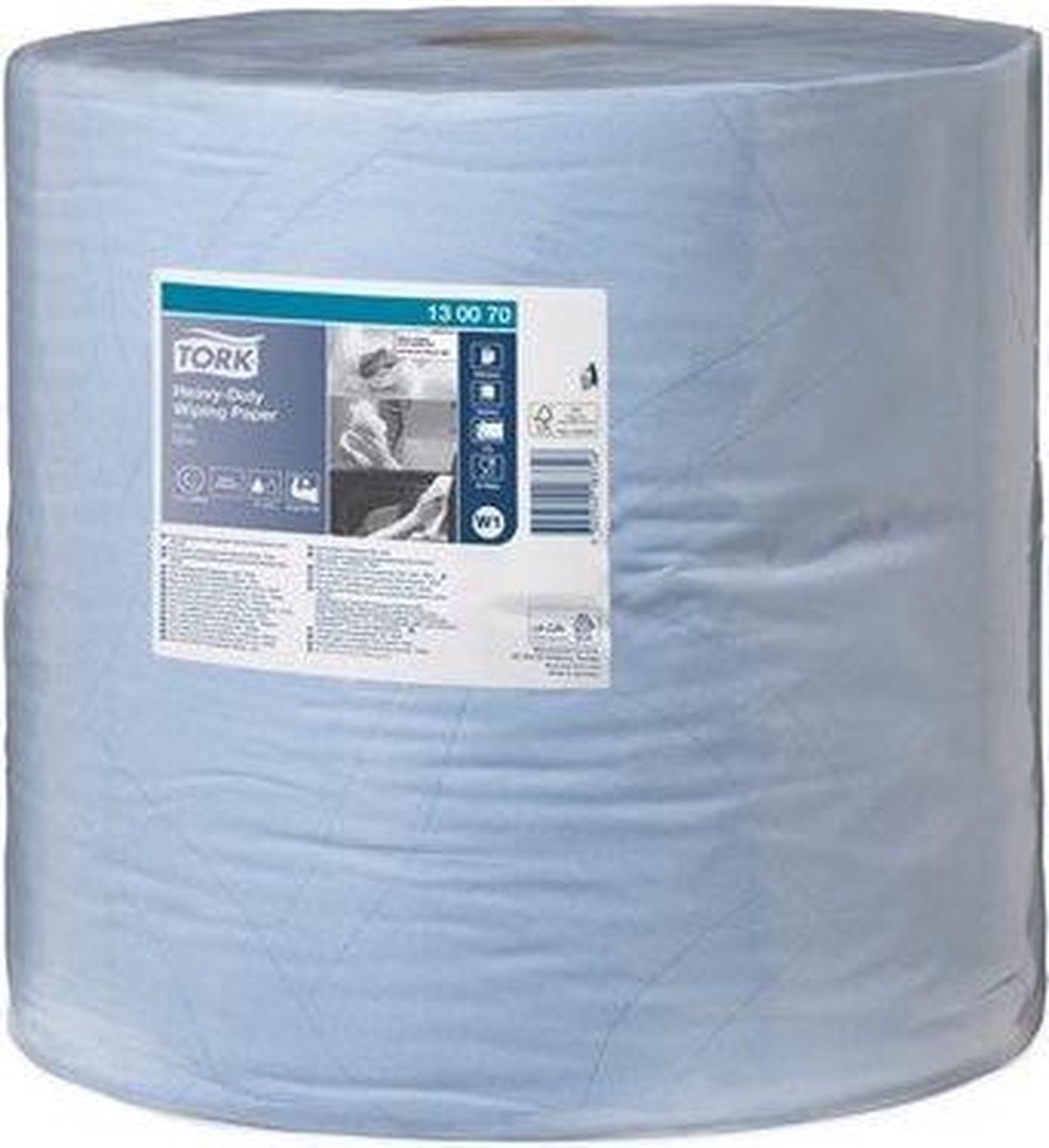 Goedkoopste Tork Adv. Wiper 430 Perform. 2-lgs blauw 340 mtr x 37 cm pak à 1 rol/1000 vel (130070