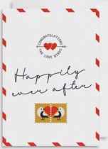Wenskaart / Postkaart - Happily ever after - Graphic factory - A5 - 2stuks