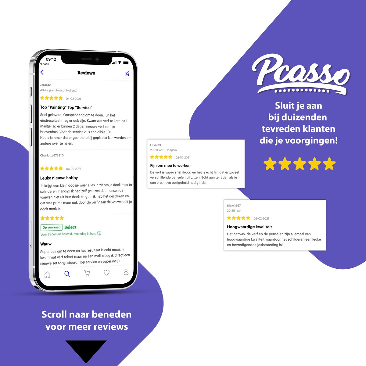 Pcasso ® Leeuw - Incl. 3 Penselen & Geschenkverpakking - Schilderen Op Nummer - Schilderen Op Nummer Volwassenen & Kinderen – Schilderen Op Nummer Dieren – Kleuren Op Nummer – 30x40 cm — afbeelding 7