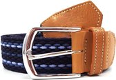 OfeliaT - Elastisch gevlochten riem - Blauw 120cm - Heren / Dames