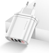 Witte Kuulaa 30W oplader met 3 usb-A poorten - Quick Charge 3.0