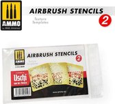 AMMO MIG 8049 Airbrush Stencils 6x6cm Uschi Photo-etch