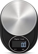 Kitchen & Home Digitale Precisie Keuken weegschaal - RVS - LCD Display - Zilver