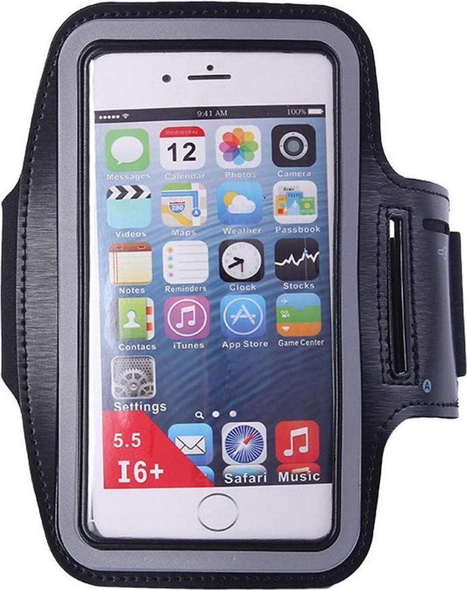Hardloop Armband Telefoon | Geschikt voor Motorola E13 / E20 / E22 / E32 / E32s / E40| Hardloop Armband | Sport Hardloopband | Hardloop Telefoonhouder | Zwart