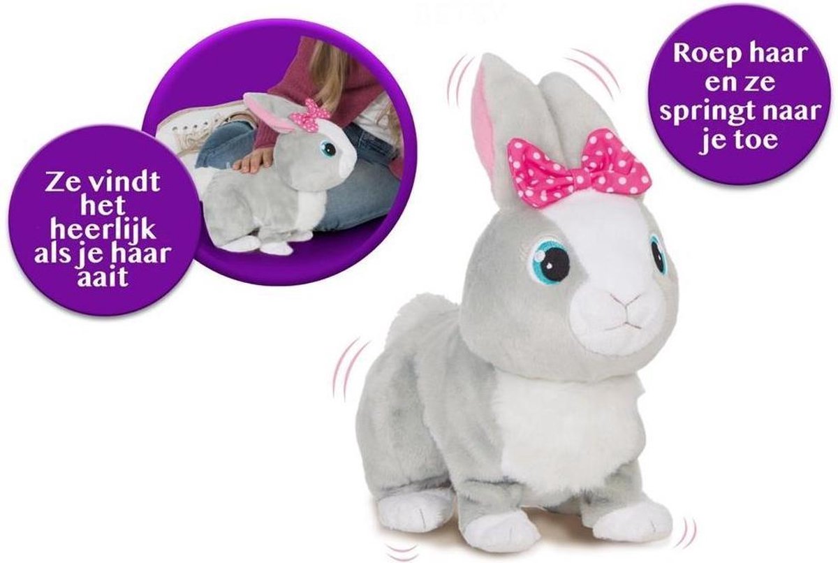 Imc Speelgoedkonijn Betsy Meisjes 21 X 29 Cm Pluche Grijs/wit