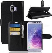 Samsung J4 2018 Hoesje Wallet Case Zwart