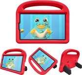 Samsung Galaxy tab A7 Lite Hoes  - Schokbestendige Hoes voor Kinderen - Sparrow Kids Cover - Rood