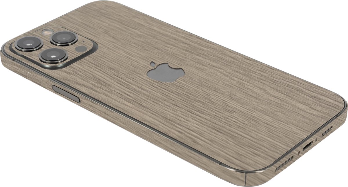ScreenSafe Skin iPhone 12 Pro Max Mocha Wood met logo