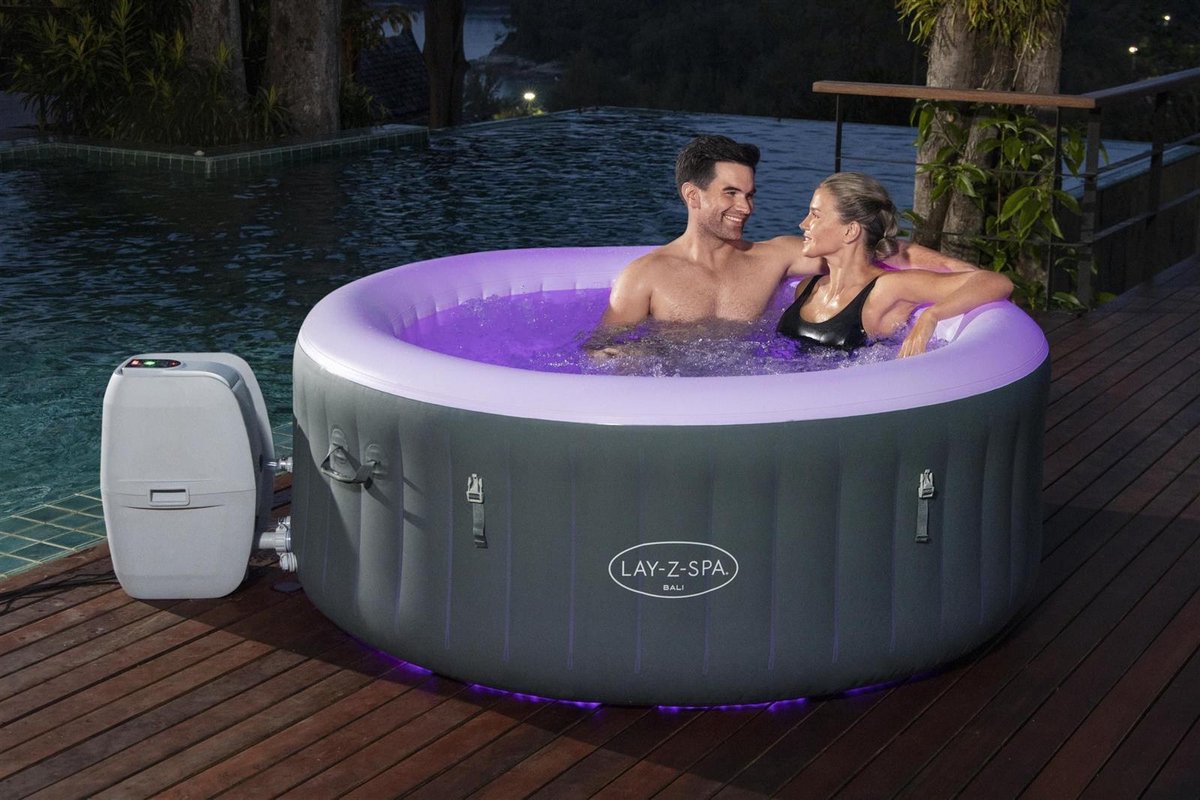 LayZSpa Jacuzzi "Bali AirJet", bubbelbad voor maximaal 4 personen bol