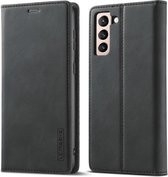 LC.IMEEKE Hoesje Portemonnee Book Case Zwart Geschikt voor Samsung Galaxy S21 FE
