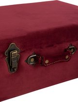 J-Line Set Van 2 Koffers Laag Velvet Bordeaux