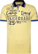 Camp David ® polo van slivergaren met labelapplicaties,
