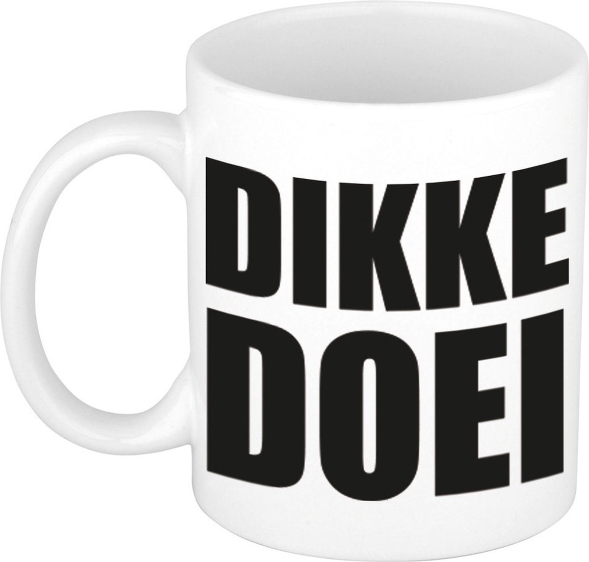 Bellatio Decorations Dikke doei afscheids cadeau mok - wit - 300 ml keramiek