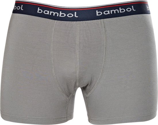 3PACK Bambol Boxers - Boxershort Heren XL - Grijs - bamboe boxershorts voor mannen 3 stuks