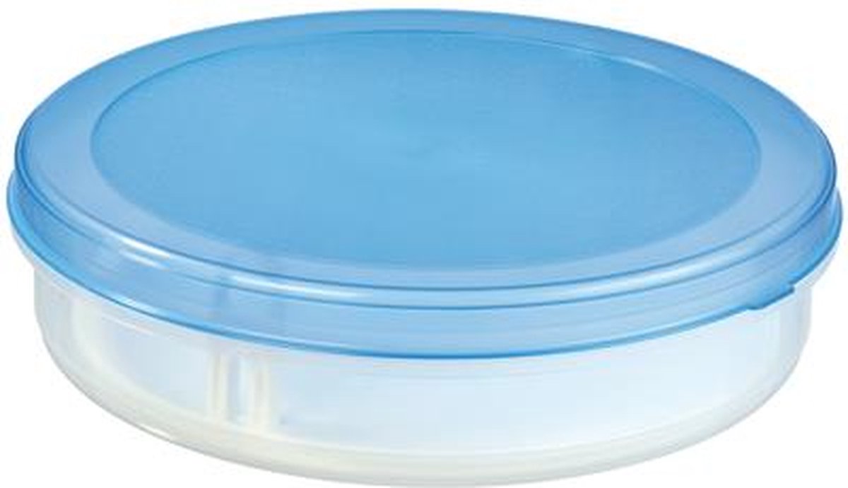 Sunware - Club Cuisine vlaaidoos met lift transparant blauw - 35 x 35 x 9 cm