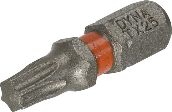 Dynaplus torx TX-25 longueur 25 mm set = 10 pcs orange