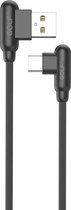 GOLF GC-45t 1 m 90 graden elleboog USB-C / Type-C naar USB 2.4A Snel opladen USB-gegevenskabel voor Galaxy S8 & S8 + / LG G6 / Huawei P10 & P10 Plus / Xiaomi Mi 6 & Max 2 en andere smartphone