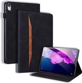 Voor Lenovo Tab P11 TB-J606F Zakelijke Schokbestendige Horizontale Flip Lederen Case met Houder & Kaartsleuven & Fotolijst & Pen Slot (Zwart)