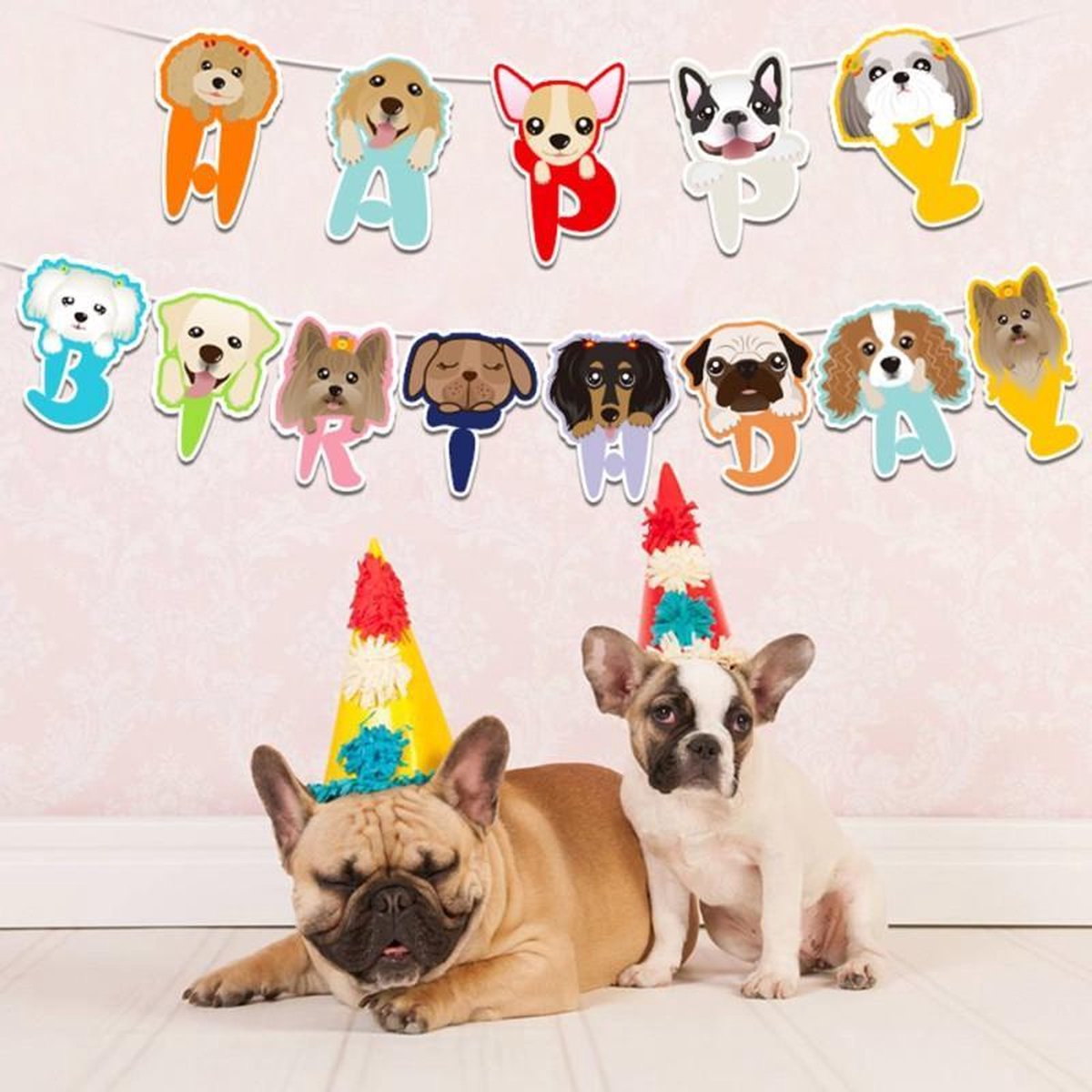 Honden slinger Happy Birthday - hond - verjaardag - slinger | bol.com