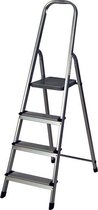LADDER ALUMINIUM 4 PELDAÑOS 154X44X56CM 3,89KG