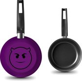 Skillet 16 cm Drukt Aluminium Edition Emoticon - Devil Violet